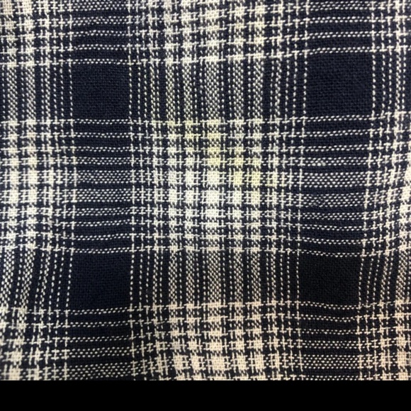 Vintage Talbots Linen Blend Cuffed High Rise Checkered Shorts 10 - Picture 9 of 9